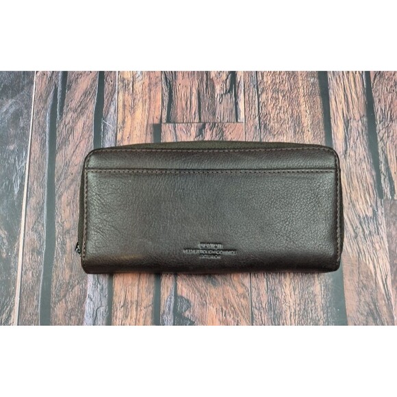 Womens Buxton Velvet Touch Leather Wallet Brown ID Cards Clutch Change Checkbook - Picture 2 of 11